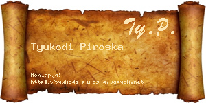 Tyukodi Piroska névjegykártya
