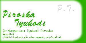 piroska tyukodi business card